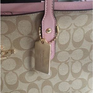 Coach Town Tote Handles with 8 3/4 drop, 12 1/4 (L) x 12 x 1/2 (H)